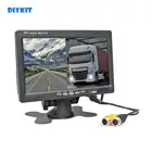 Цветной TFT ЖК-монитор заднего вида, 7 дюймов, с 2-х 4-контактным видеовходом