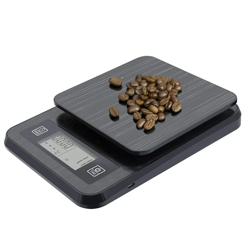 

Scale Digital Coffee Multifunction Kitchen Food Scale with Timer Temperature Probe LCD Display Green Backlight 3000G/1G