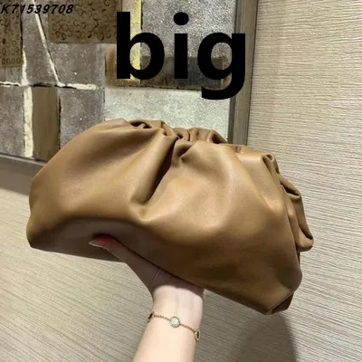 big camel Дневной клатч, вечерние сумочки, женская большая сумка с рюшами, кожаная сумочка, летняя сумка, белая, коричневая - Цвет: big camel