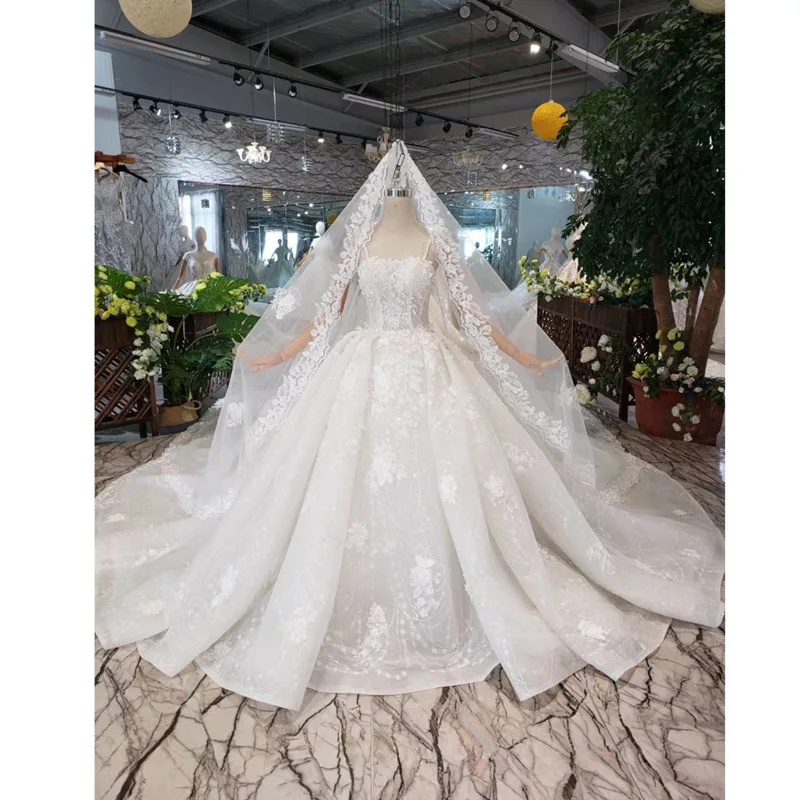 

BGW HT4294 Strapless Wedding Dress With Wedding Veil Sleeveless Ball Gown Handmade Like White Wedding Gown Bridal Dress Gelinlik