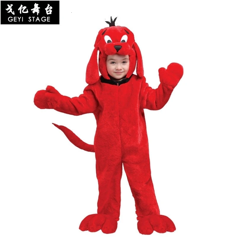 

Funny clifford the big red dog mascot costume dress