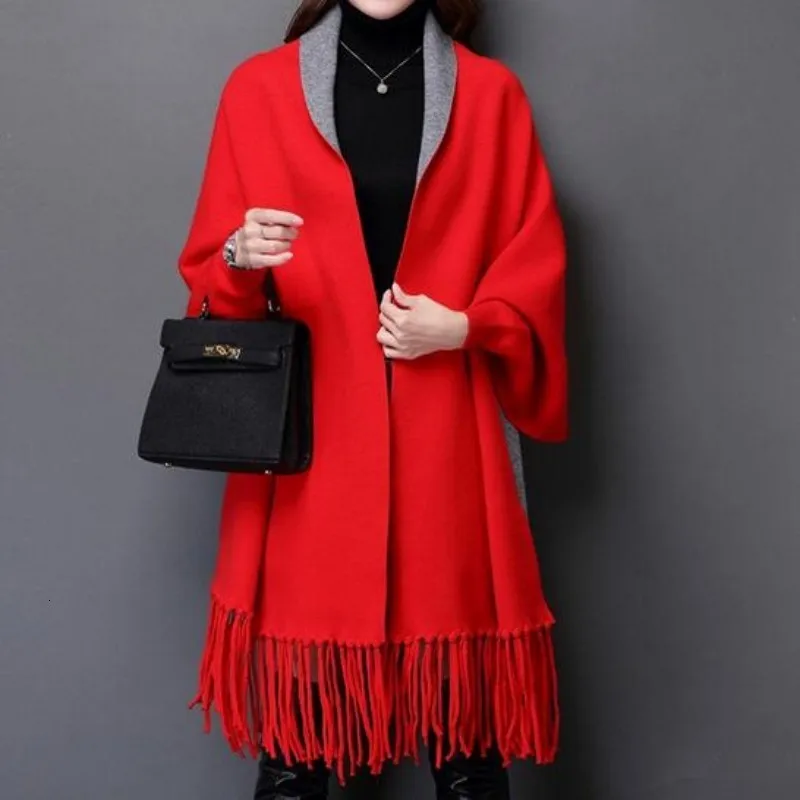 Женский длинный кардиган с рукавом летучая мышь свитера зимний женский осенний