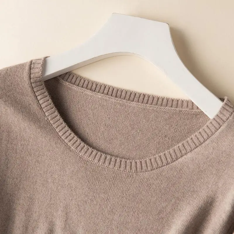 Высокое качество 2021 Осень Зима Кашемир Хлопок Смешанный вязаный женский свитер и