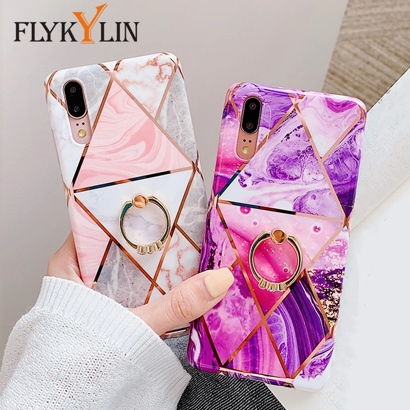 FLYKYLIN мраморный чехол для Huawei P30 Pro P20 Lite задняя крышка Mate 20 Мягкий ТПУ силиконовый с