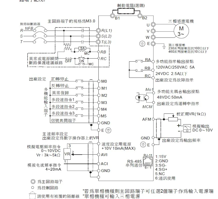VFD-M инвертор VFD022M43B 2.2KW 380V