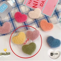 new love plush hairpin side clip for girl hair decorations simple cute hairpin headware