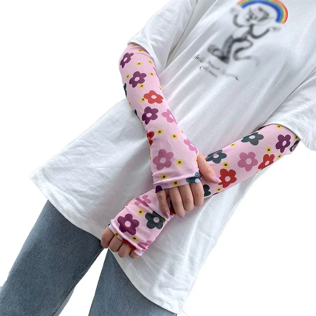 Нейлоновые нарукавники Mangas грелки летние спортивные УФ Защита для бега и езды на