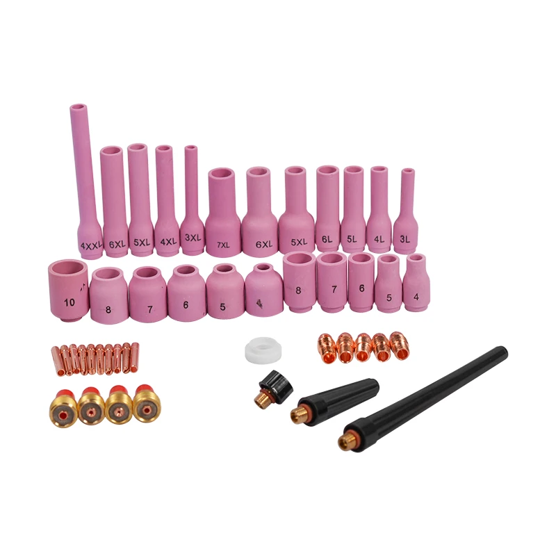 

46Pcs TIG Gas Lens Collet Body Assorted Size Kit For TIG Welding Torch Gun Kit SR WP9 20 25 Argon Arc Welding Accessories