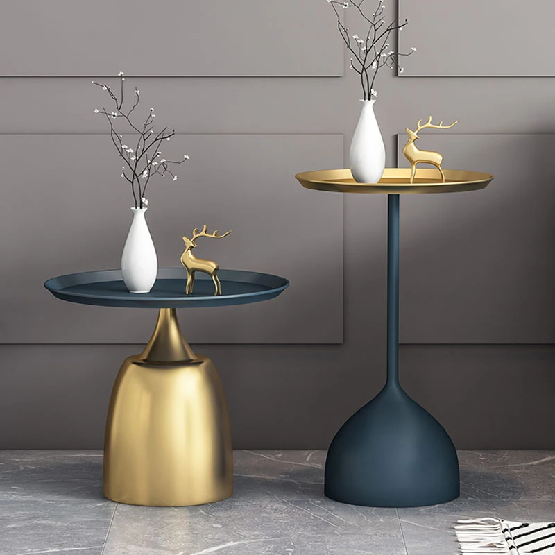 

Nordic Coffee Tables Living Room Modern Minimalist Light Luxury Creative Small Round Table Fashion Personality Sofa Corner Table