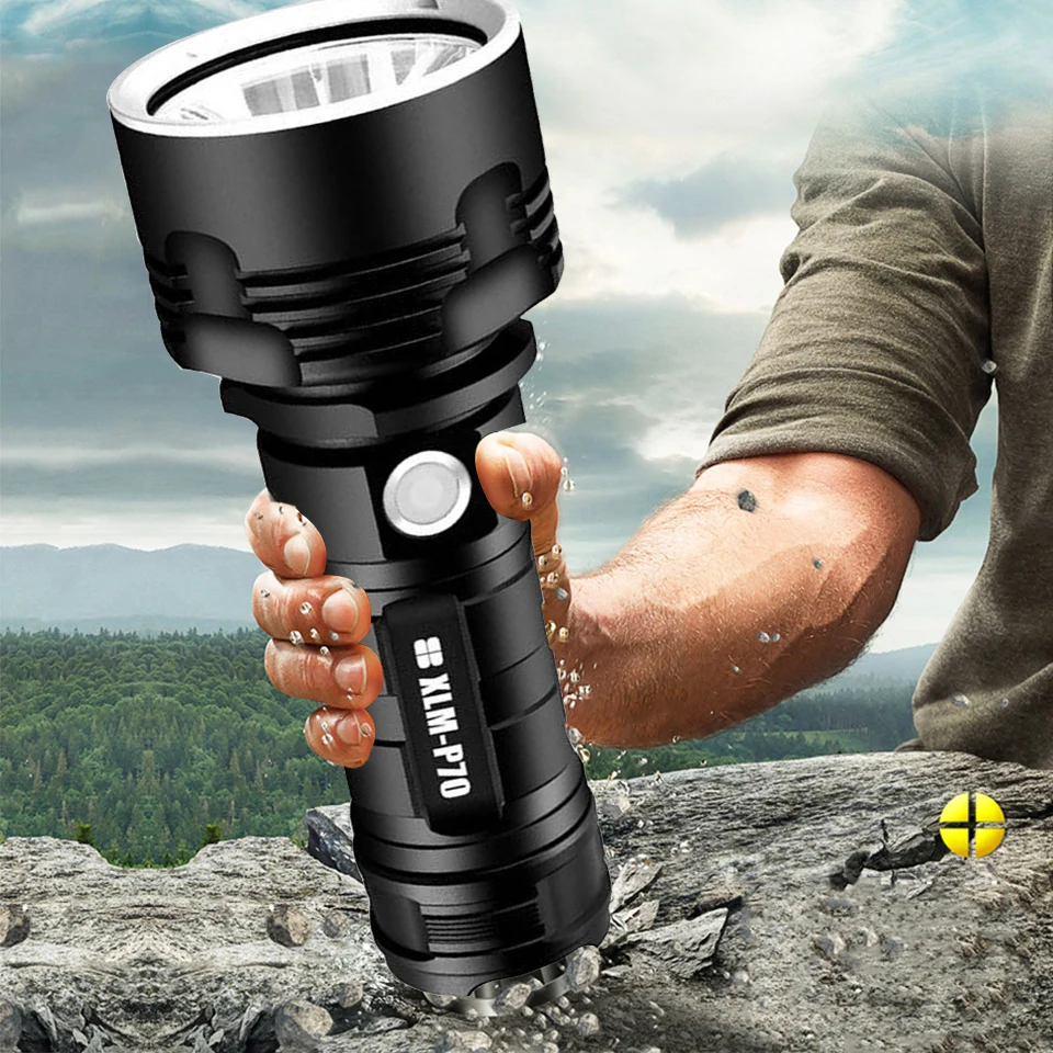 YB007 XHP70 супер мощный светодиодный фонарик XM L2 тактический фонарь USB
