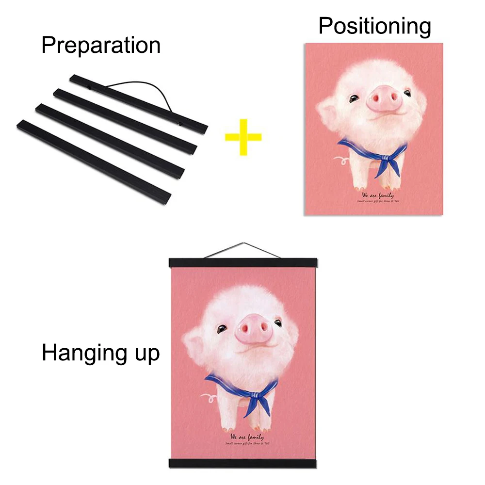 Магнитный постер рамка с изображением деревянной стены фото подвес для картин