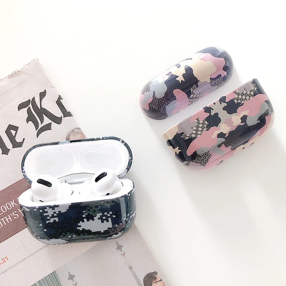 

Camouflage Earphone Case For Airpods Pro marble Skin Case Shockproof Protector Cover For Apple Airpods 3 Accessories shockproof