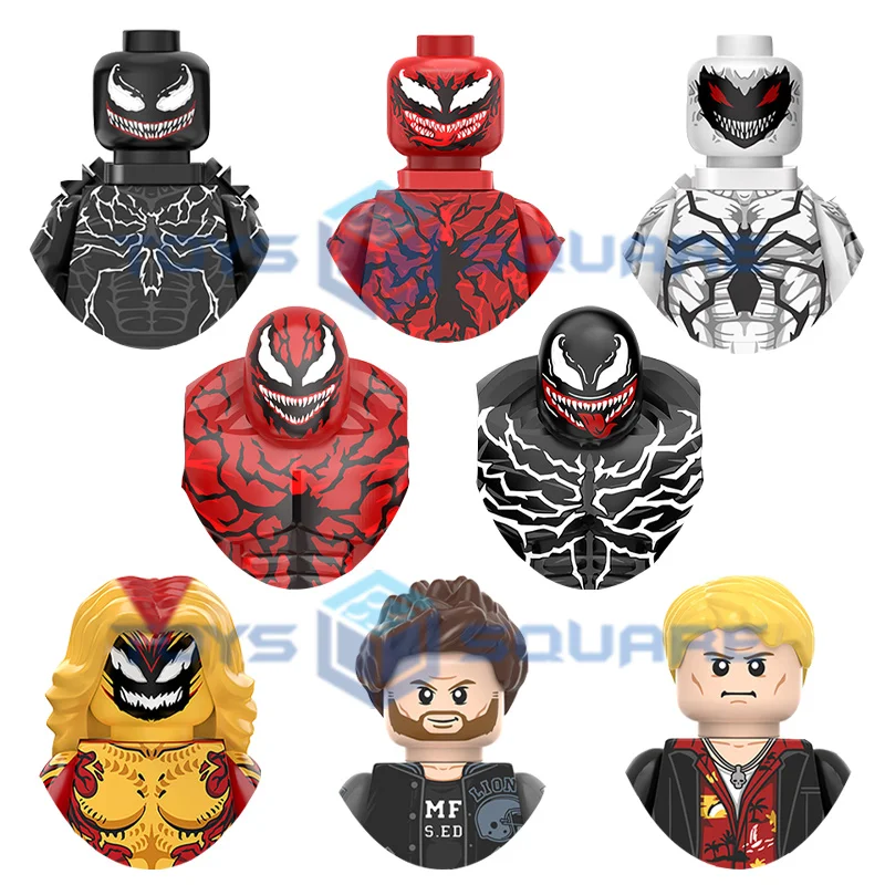 

The Carnage Anti Venom Scream Cletus Kasady Eddie Brock Model Building Blocks MOC Bricks Set Gifts Toys For Children