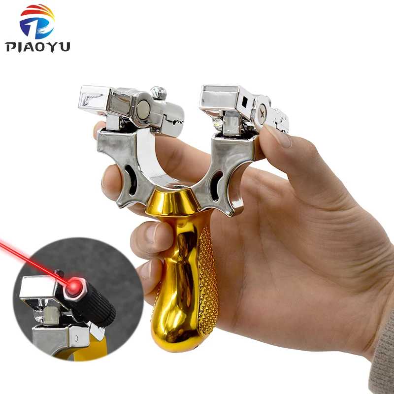 

PIAOYU Rotating Head Slingshot New High-hardness Resin with Flat Rubber Band Outdoor Precision Shooting Hunting Laser Slingshot