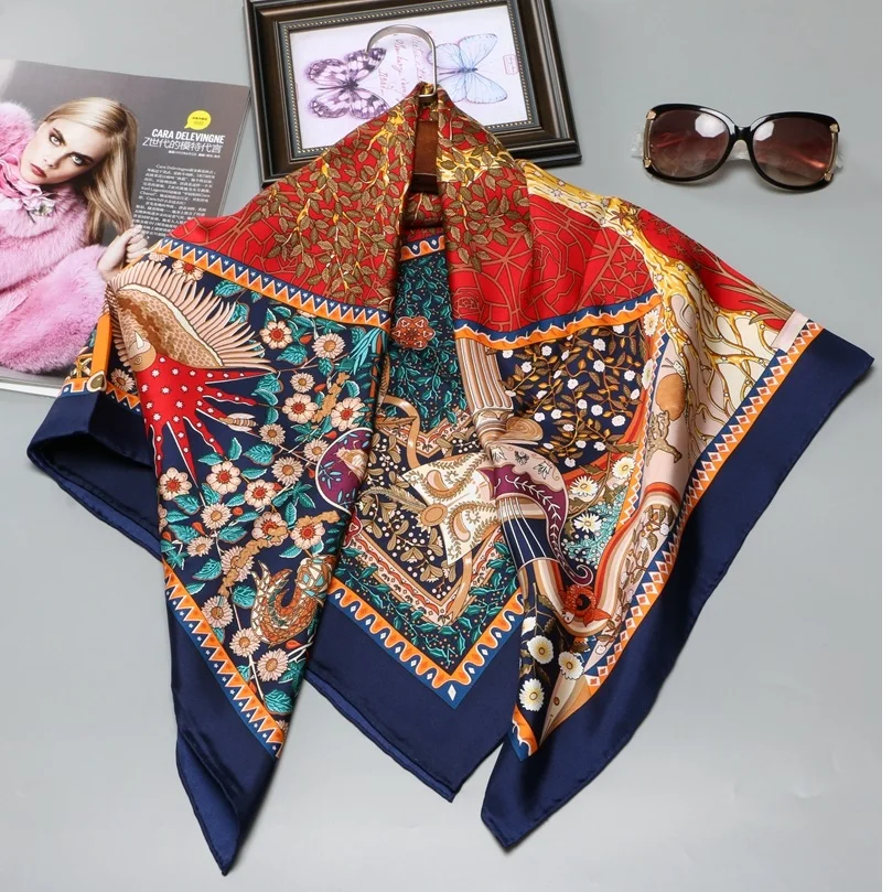 

Women Fashion Hijab Head Scarves 100% Silk Scarf Shawl Wraps 35"