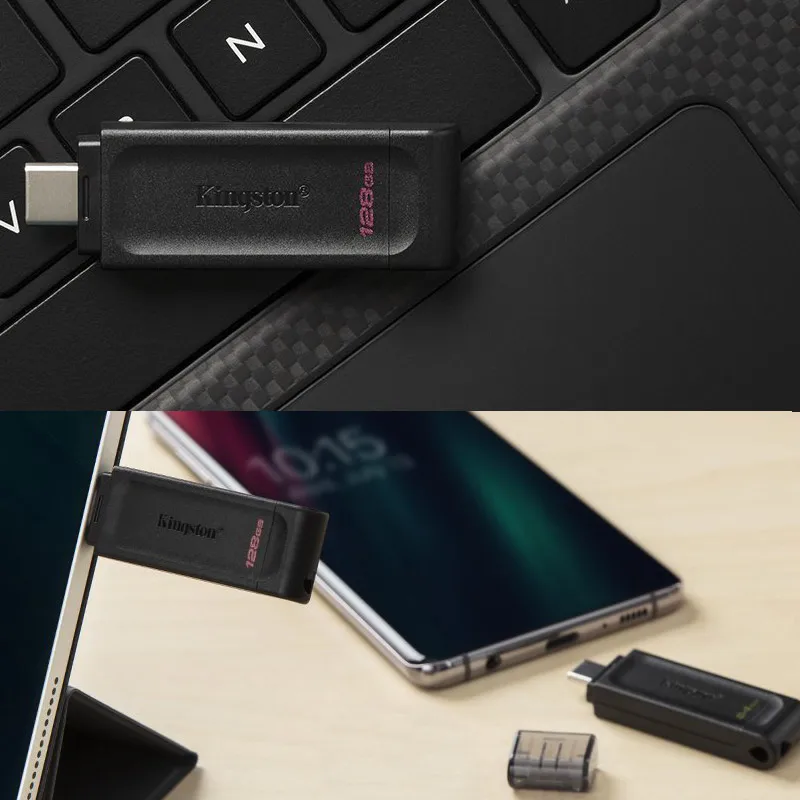 Kingston USB3.2 флеш накопитель DT70 USB C Тип DataTraveler 70 3 2 Gen 1 32 Гб 64 128 ГБ флэш карта памяти