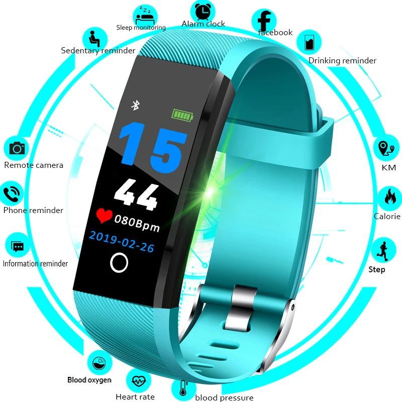 LIGE Новые смарт часы для мужчин и женщин пульсометр кровяное давление фитнес