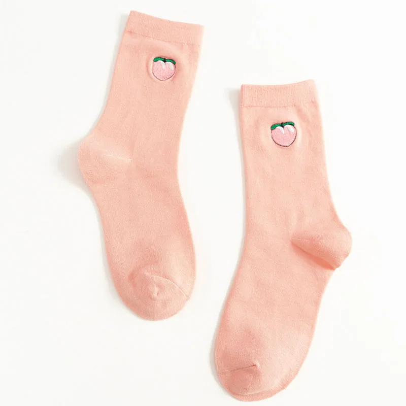 Корейский свежий Harajuku фруктовый носок для женщин забавные животные Фламинго