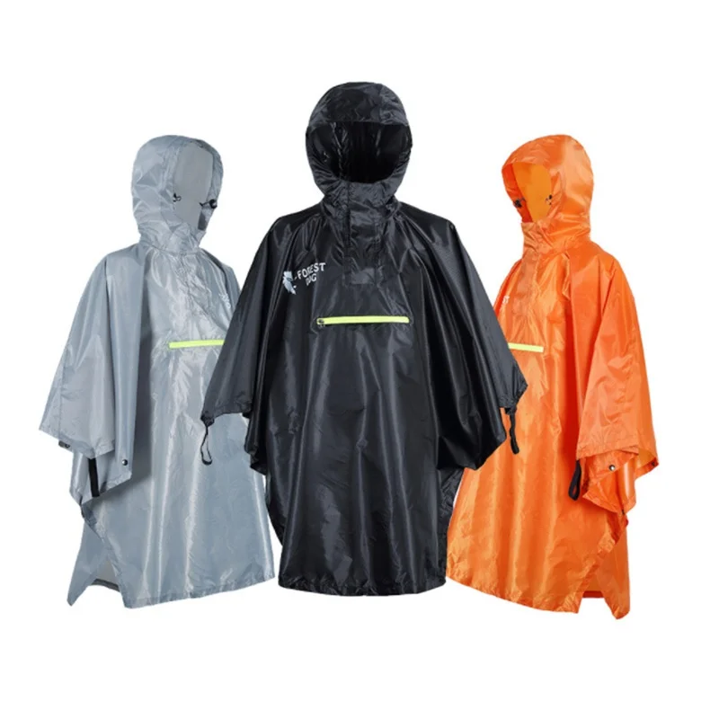 Outdoor Camping Tent Mat Rain Cover Raincoat Backpack Hooded Hiking Poncho | Спорт и развлечения