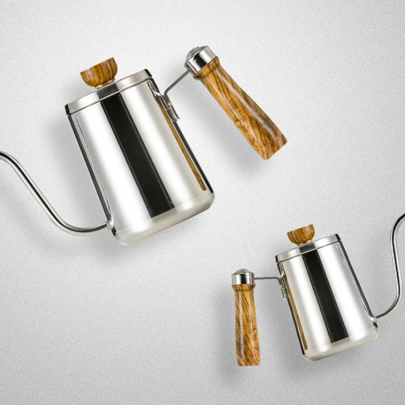 Seluna чайник из нержавеющей стали с деревянной ручкой, ручной капельный кофейник, залейте кофе, заварочный чайник, кофейник бариста