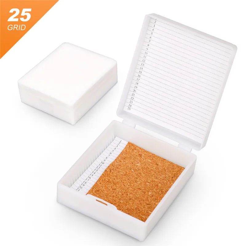 25 местная лаборатория ABS пластиковая коробка для хранения слайдов диспенсер