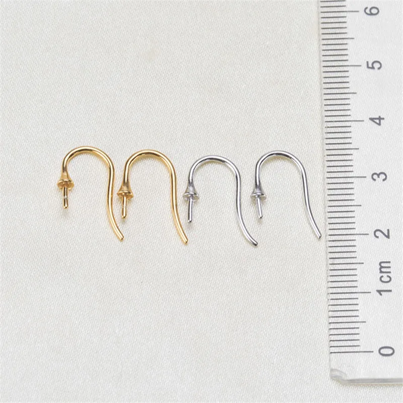 

925 Sterling Silver Plating Earrings Pearl Earrings Accessories Findings Earrings Jewelry Parts Fittings Mountings DIY Girl Gift