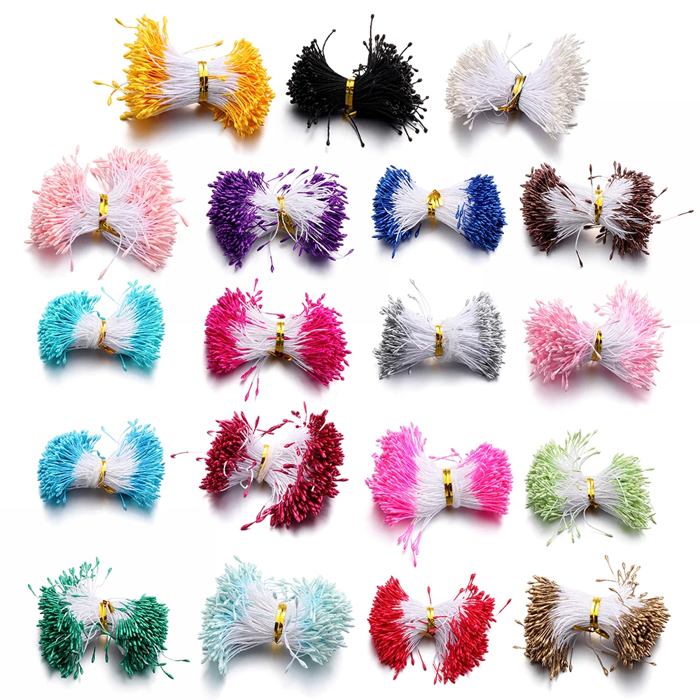 400 шт. двойные мини головки искусственные жемчужные цветы для рукоделия тычинки 1