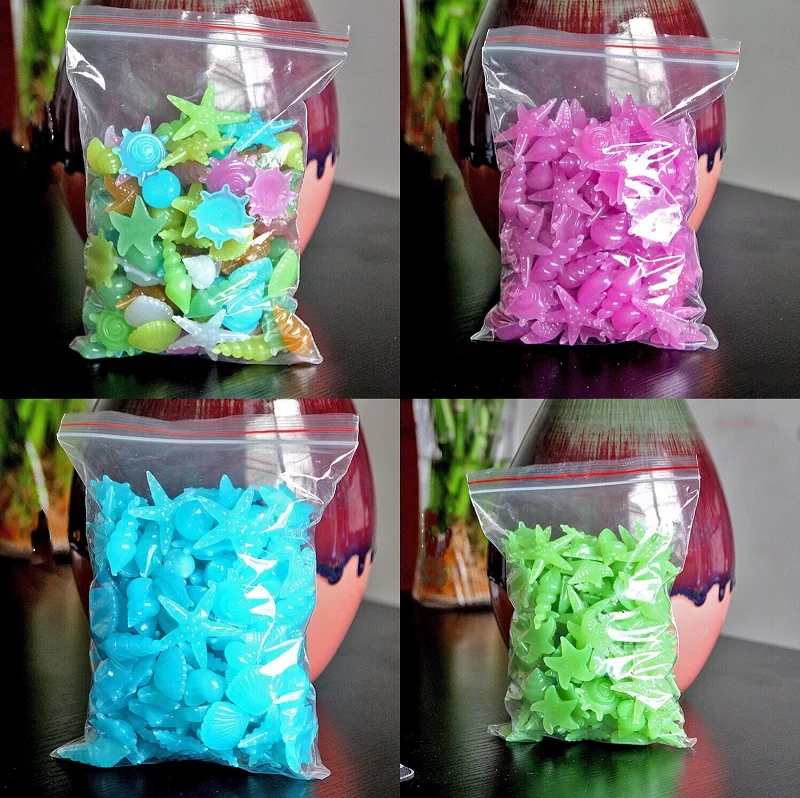 50 шт. светится в темноте морская звезда светящийся камень садовая мощеная