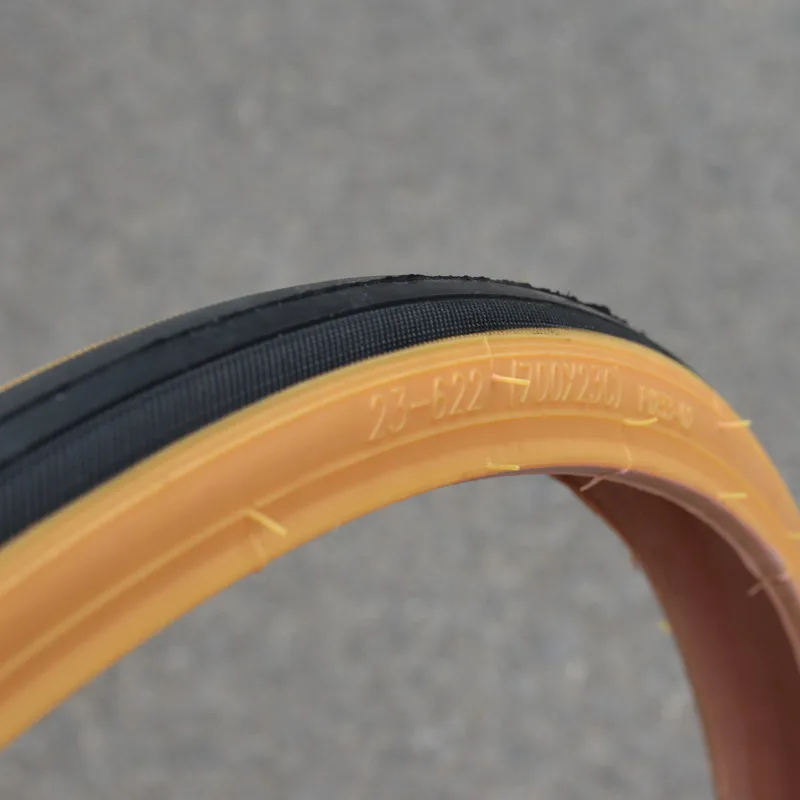 

Retro Bicycle Tires 700C Road Bike Tyre pneu 700 23C Ultralight 430g Racing Fixed Gear Bike Tyres Yellow Side 110PSI