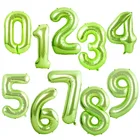40 дюймов зеленый воздушные шары из фольги в виде цифр латекс с днем рождения декоративный шар для взрослыхдетей детский душСвадебные украшения