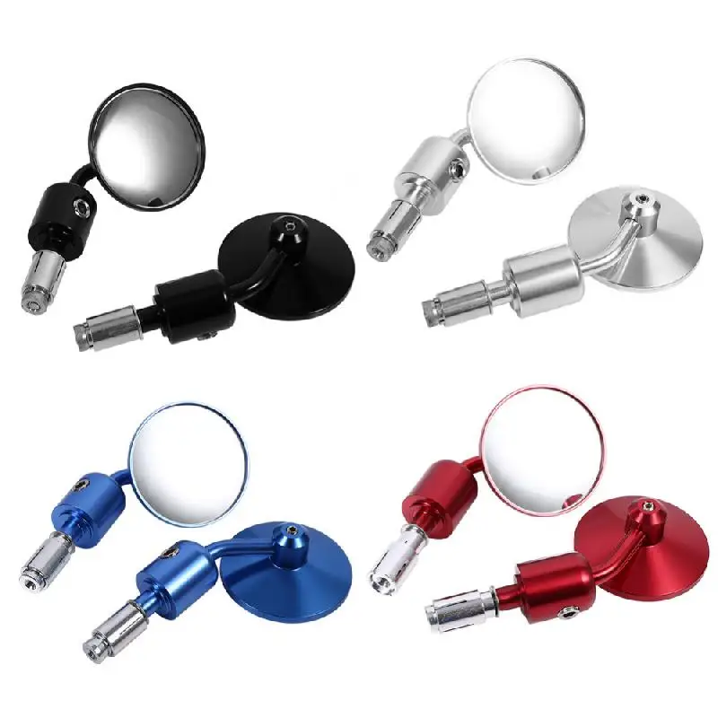 Зеркало заднего вида мотоциклетное круглое 7/8 дюйма 1 пара|Боковые зеркала и