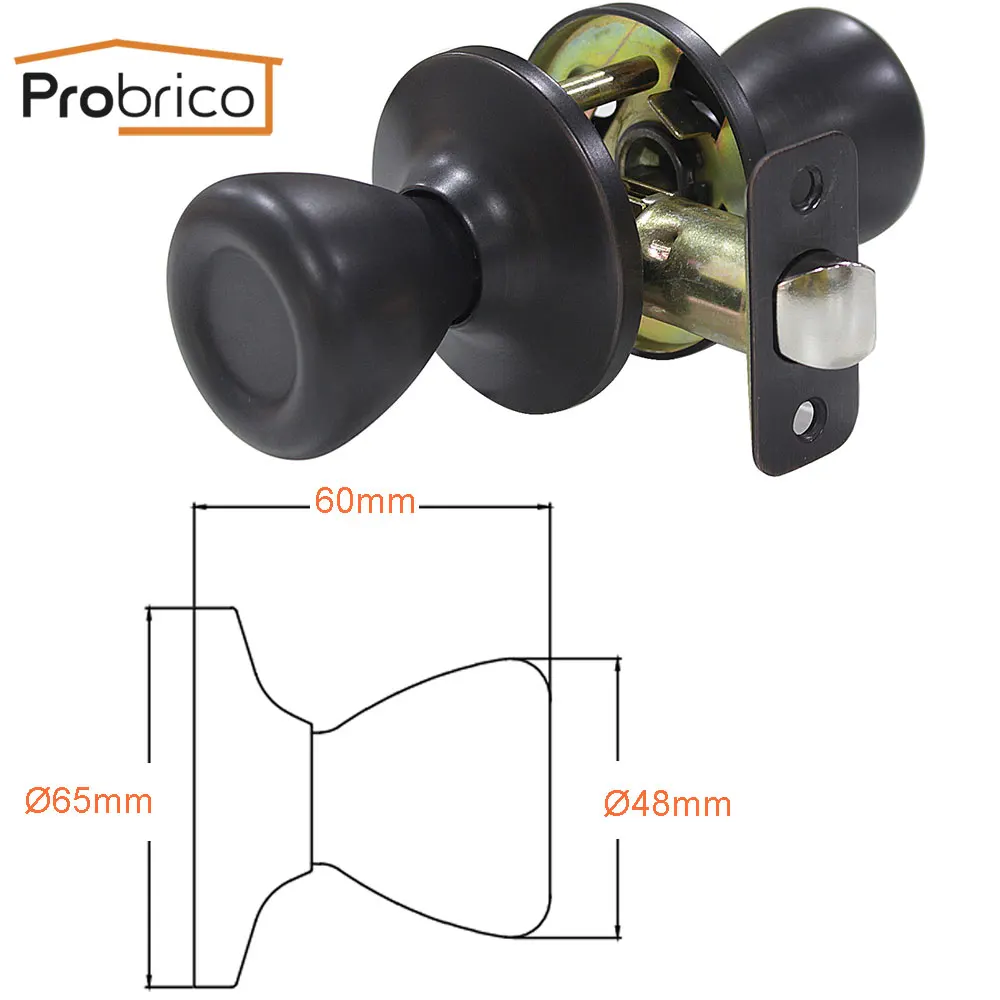 Probrico круглые дверные замки в ручках для межкомнатных дверей ручка передней и