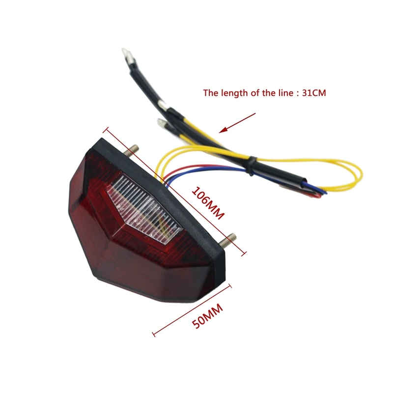Задний фонарь MoFlyeer 12 В красный стоп-сигнал для мотоцикла |
