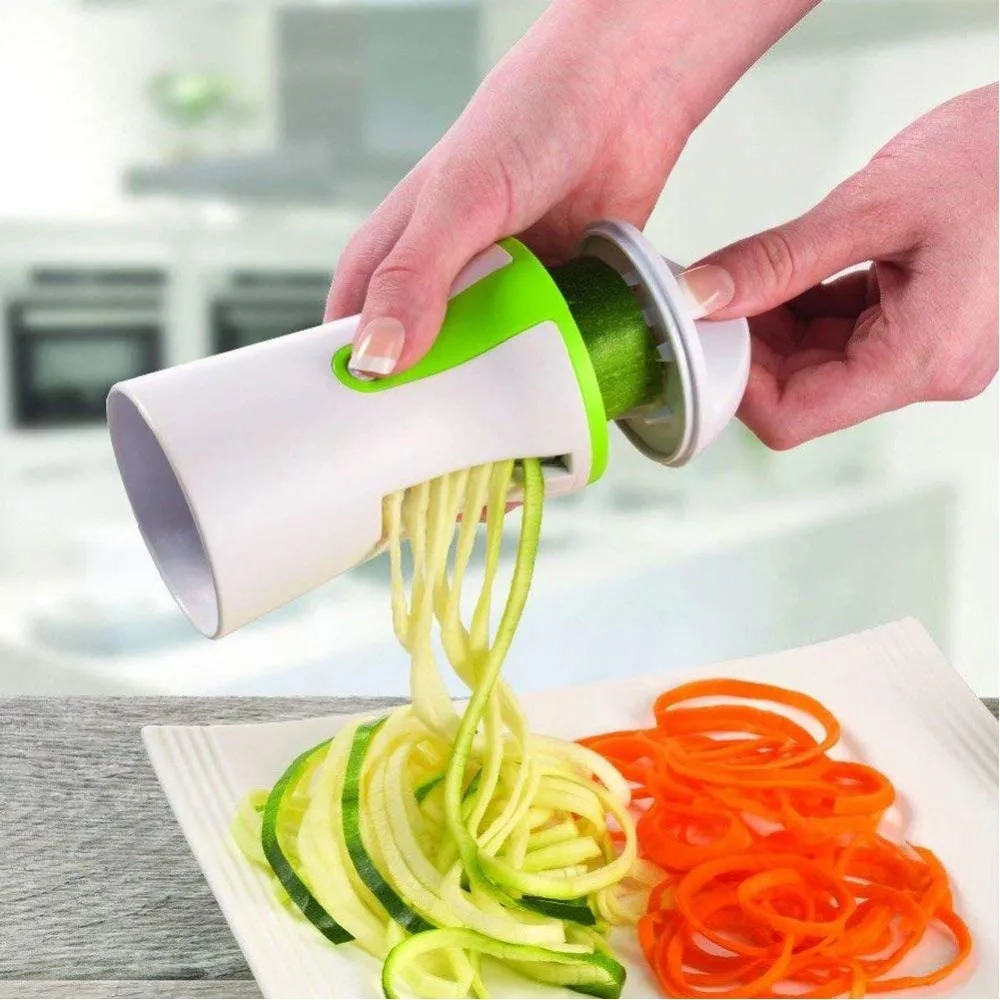 

Portable Spiralizer Vegetable Slicer Handheld Spiralizer Peeler Stainless Steel Spiral Slicer for Potatoes Zucchini Spaghetti