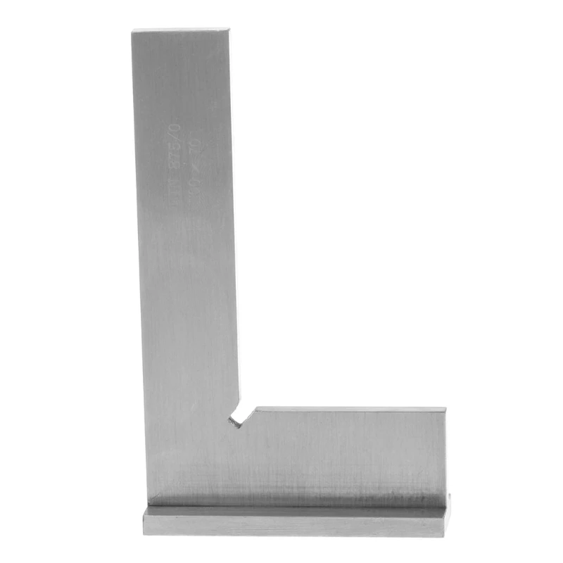

2021 New 100*70mm Machinist Try Square DIN 875 / 0 grade 90 Flat Edge Square with Base