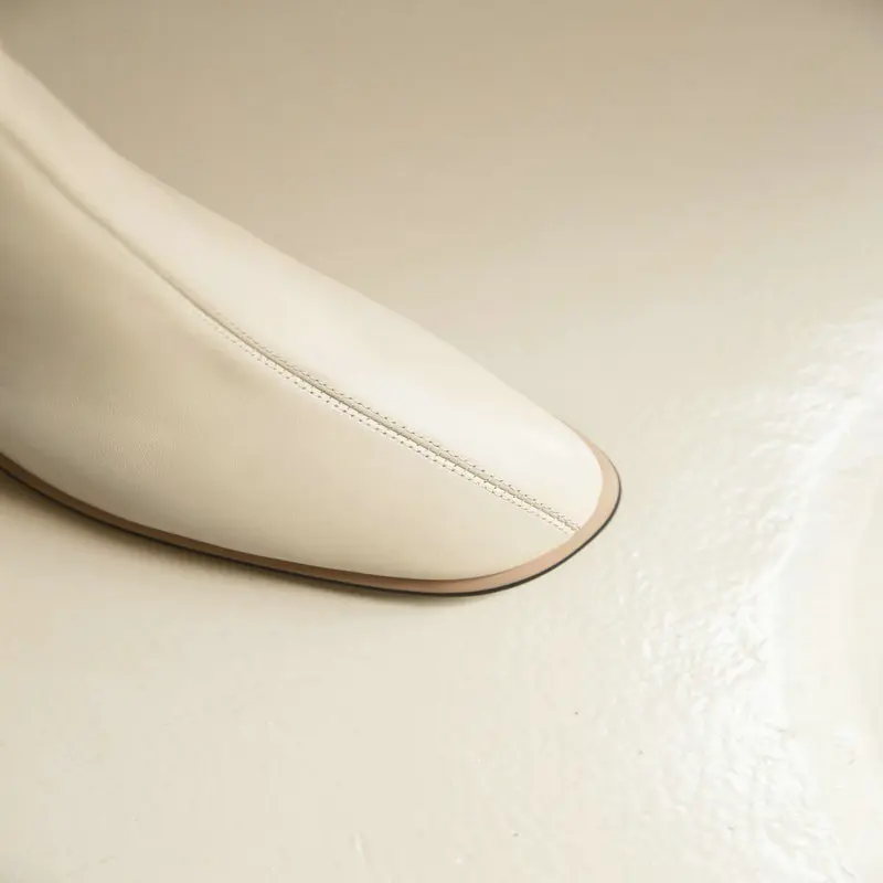 

Fashion Comfortable Genuine Leather Women's Ankle Boots Elegant Round Toe Thick Heels Pumps Party Casual Shoes Woman