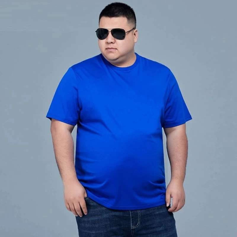 Футболка мужская хлопковая с коротким рукавом топ свободного покроя круглым