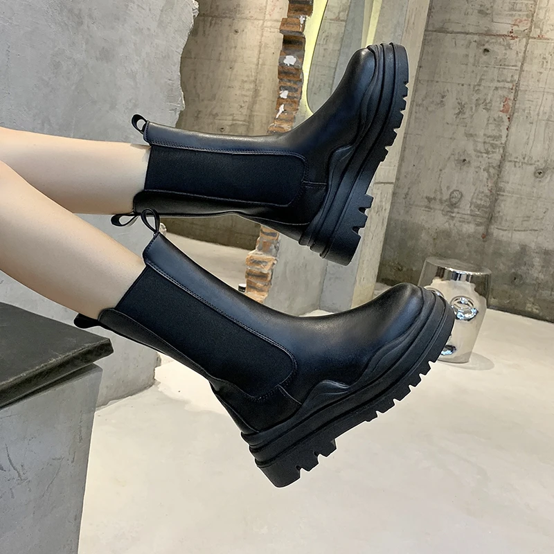 

Women's Boots for Autumn and Winter New Solid Color Thick-soled Round Toe Snow Boots Comfortable and Lightweight Warm Boots