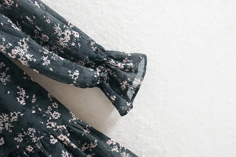 Женское платье с бантом LUZUZI винтажное плиссированное длинным рукавом и