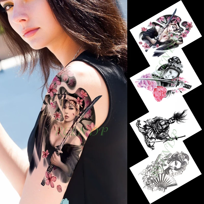 Waterproof Temporary Tattoo Sticker mask totem skull flowers black arm tatto flash tatoo fake tattoos for men women | Красота и