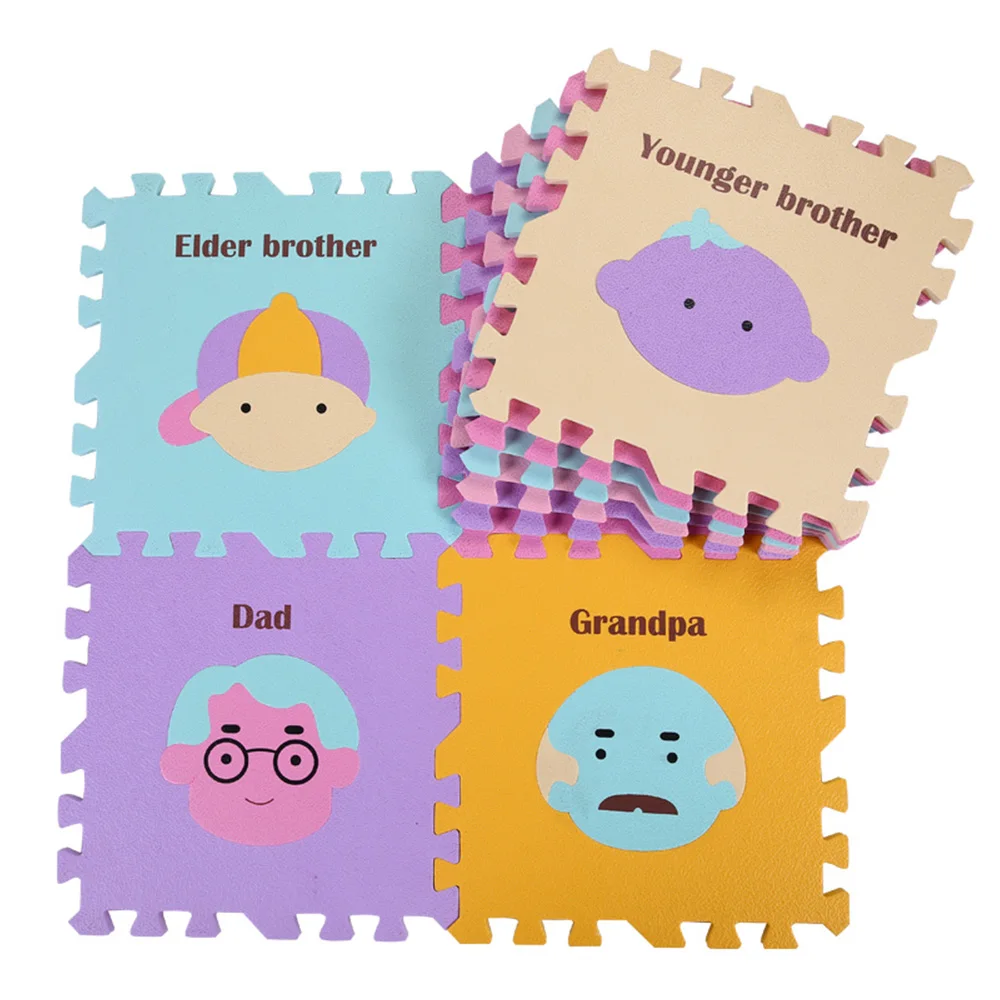 9 шт. детский коврик для ползания игровой членов семьи английский с буквенным