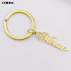 Изящный индивидуальный подвеска с именем на заказ Женский Рождественский семейный подарок ювелирные изделия из нержавеющей стали мужской брелок аксессуары