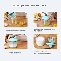 plastic hand crank egg tool for kitchen accessories manual cooking utensils kitchen gadget milk blender cup