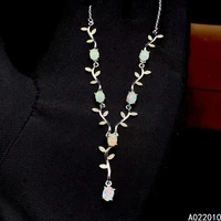kjjeaxcmy fine jewelry 925 sterling silver natural opal womens miss female girl popular new necklace pendant