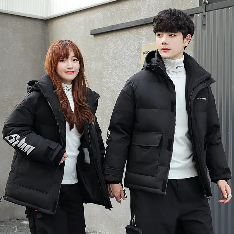 Winter men's down jacket high-quality fashionable cotton coat Hot style gloosy color short down jacket