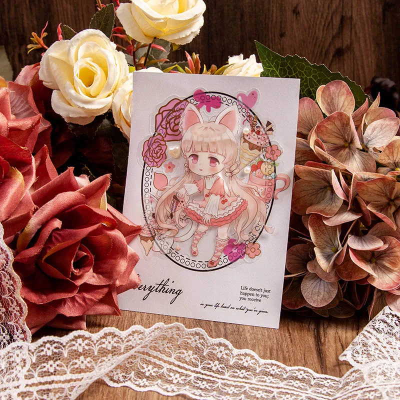 Набор для записей Dimi 20 листов/книжный коллаж штампы Стильный блокнот в горошек