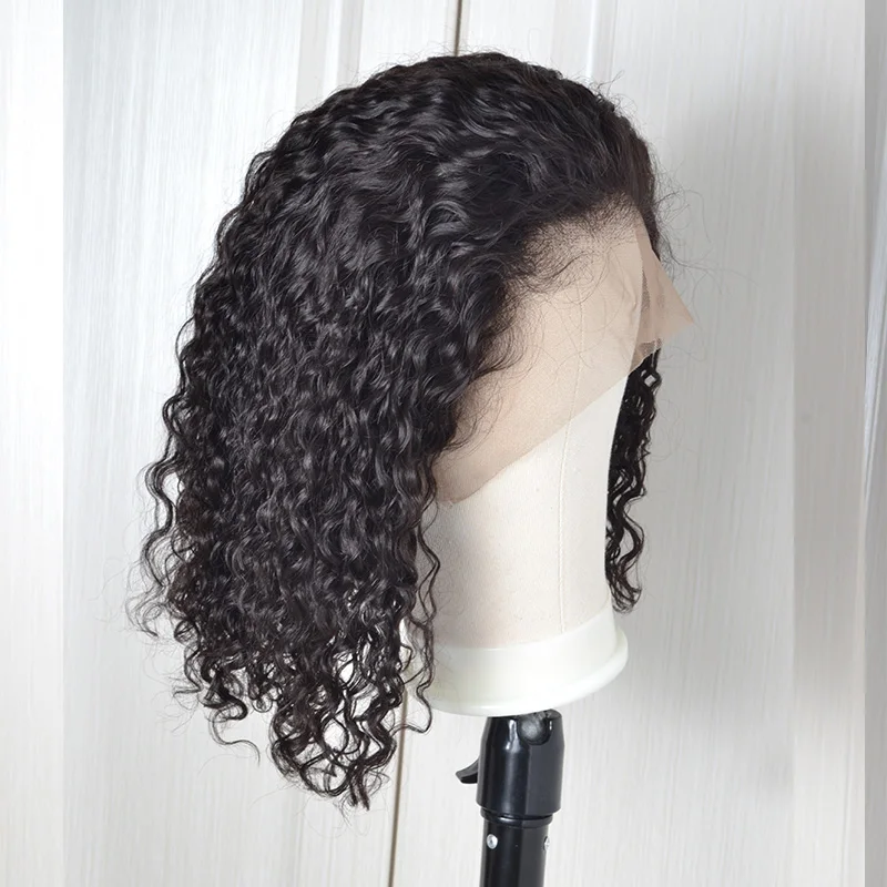 Бразильский парик с кучеряшками Кудрявые Парики из натуральных волос на кружеве