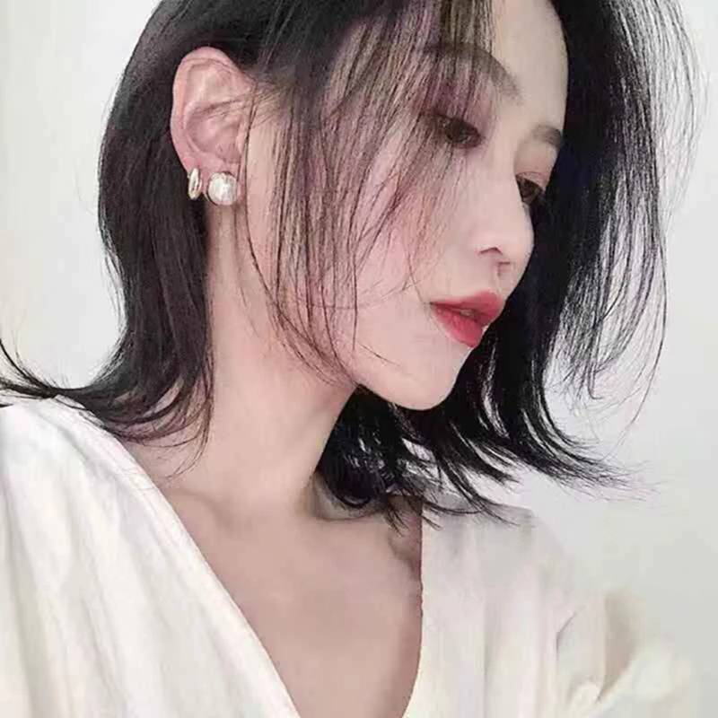 Новый Винтаж Мода имитация жемчуга металлические золотые серьги-гвоздики 4