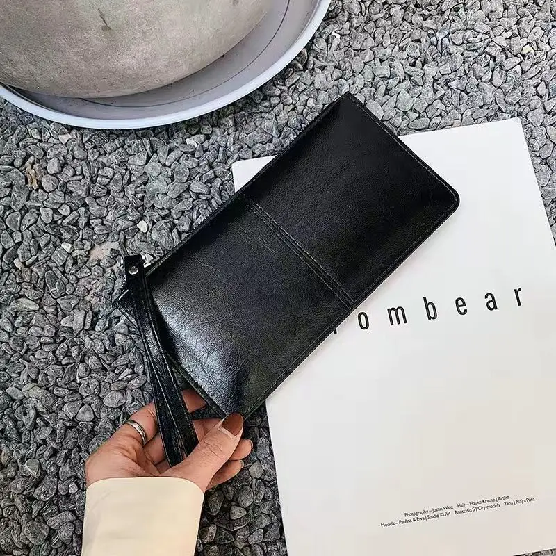 

Новинка 2021, стильный корейский женский длинный кошелек, Женский кошелек на молнии, вместительный клатч, мобильный телефон bag, сумка для карт