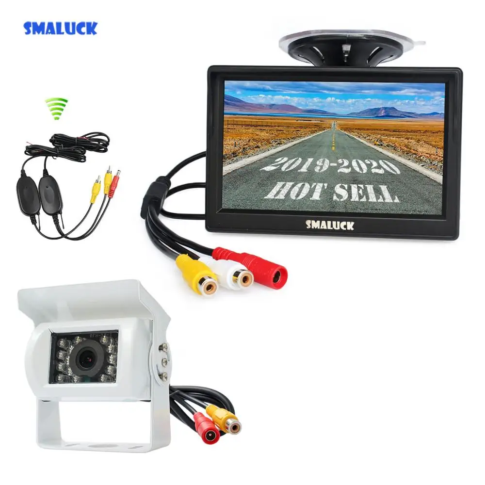 SMALUCK Беспроводная 5 дюймовая ЖК-дисплей автомобильный монитор заднего вида